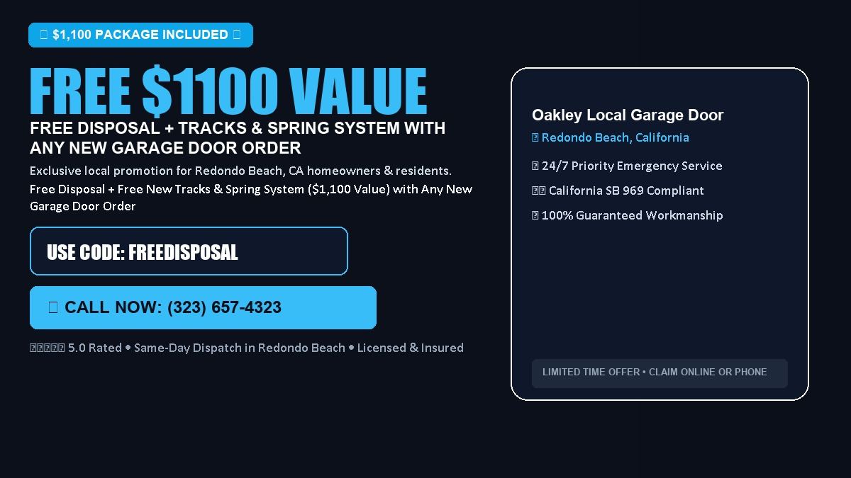 Local Garage Door FREE Haul-Away & Heavy-Duty Tracks with New Door