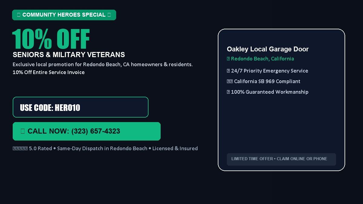 Local Garage Door 10% OFF Seniors & Military Veterans