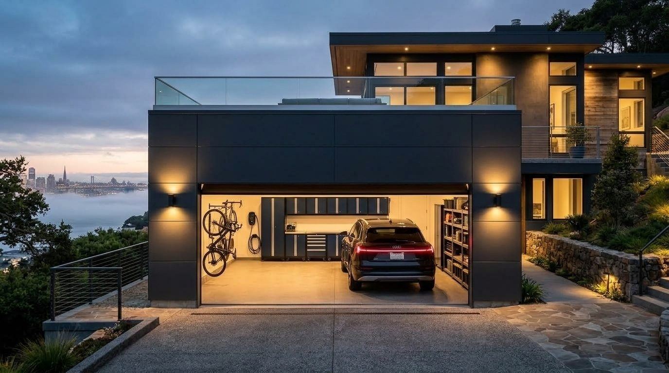 Local Garage Door Overhead Garage Door Gliding Open in Redondo Beach, CA